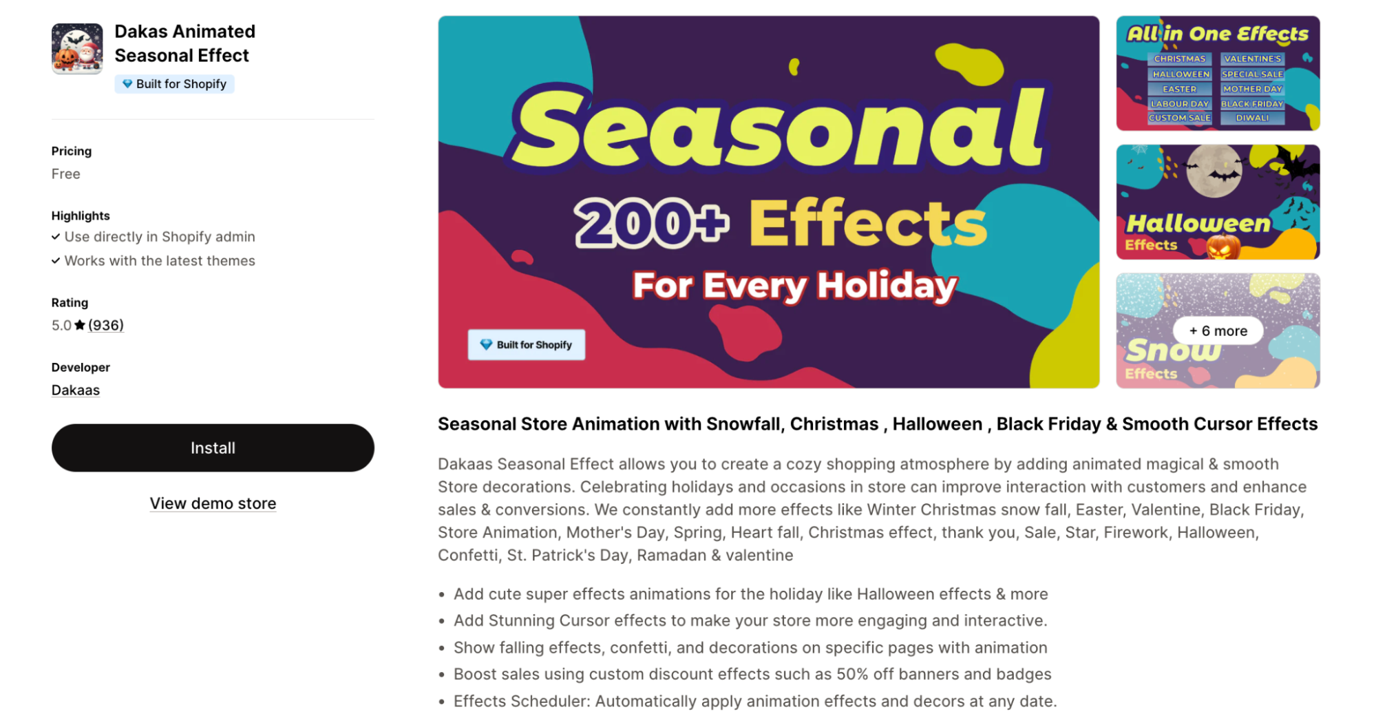 Dakas Animated Seasonal Effect